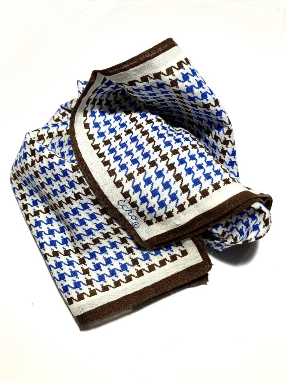Echo 100% Cotton Square Houndstooth Scarf